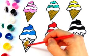 Drawing Police Car, How to Draw Ice Cream, Peppa Pig Coloring Book Pages with Colored Markers