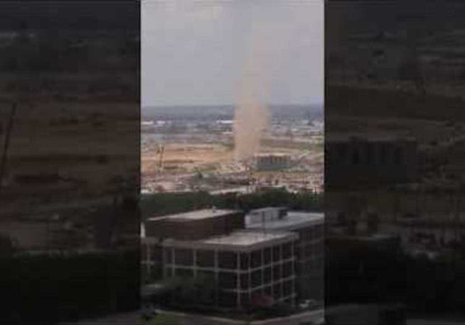Dust Devil Spotted in North Kansas City, Missouri