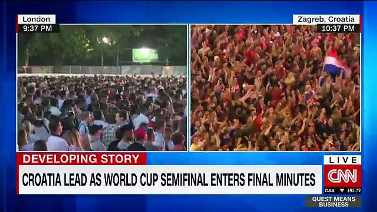 Mondial: Regardez les dernières secondes de Croatie-Angleterre et les réactions au même moment dans chaque pays