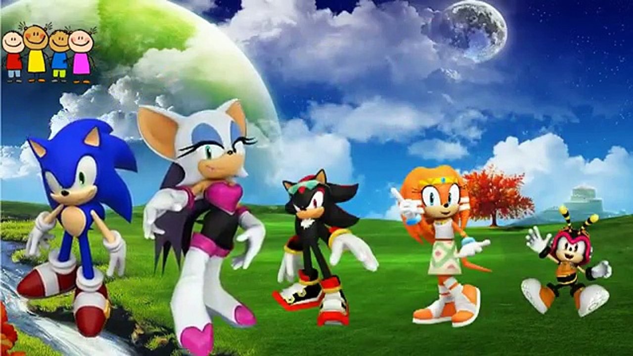 Songs for Kids | Sonic the Hedgehog -Gorilla-Vegetables Finger Family Poem | Cartoon Rhymes
