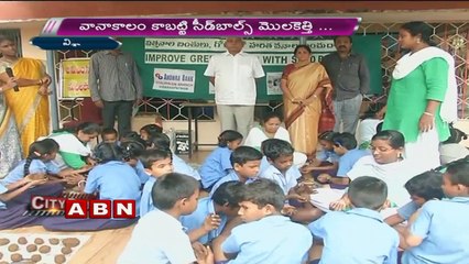 vizag kids initiative to spread the green cover by Preparing Seed Balls
