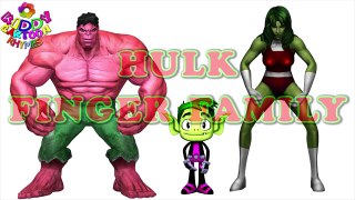 Hulk Finger Family - Incredible Hulk Family Songs for Kids