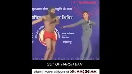 DILBAR SONG FEAT RAMDEV BABA FUNNY COMEDY STATUS / SET  OF HARSH BAN /