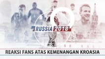 Kegembiraan dan kekecewaan Fans Kroasia dan Inggris di Rusia