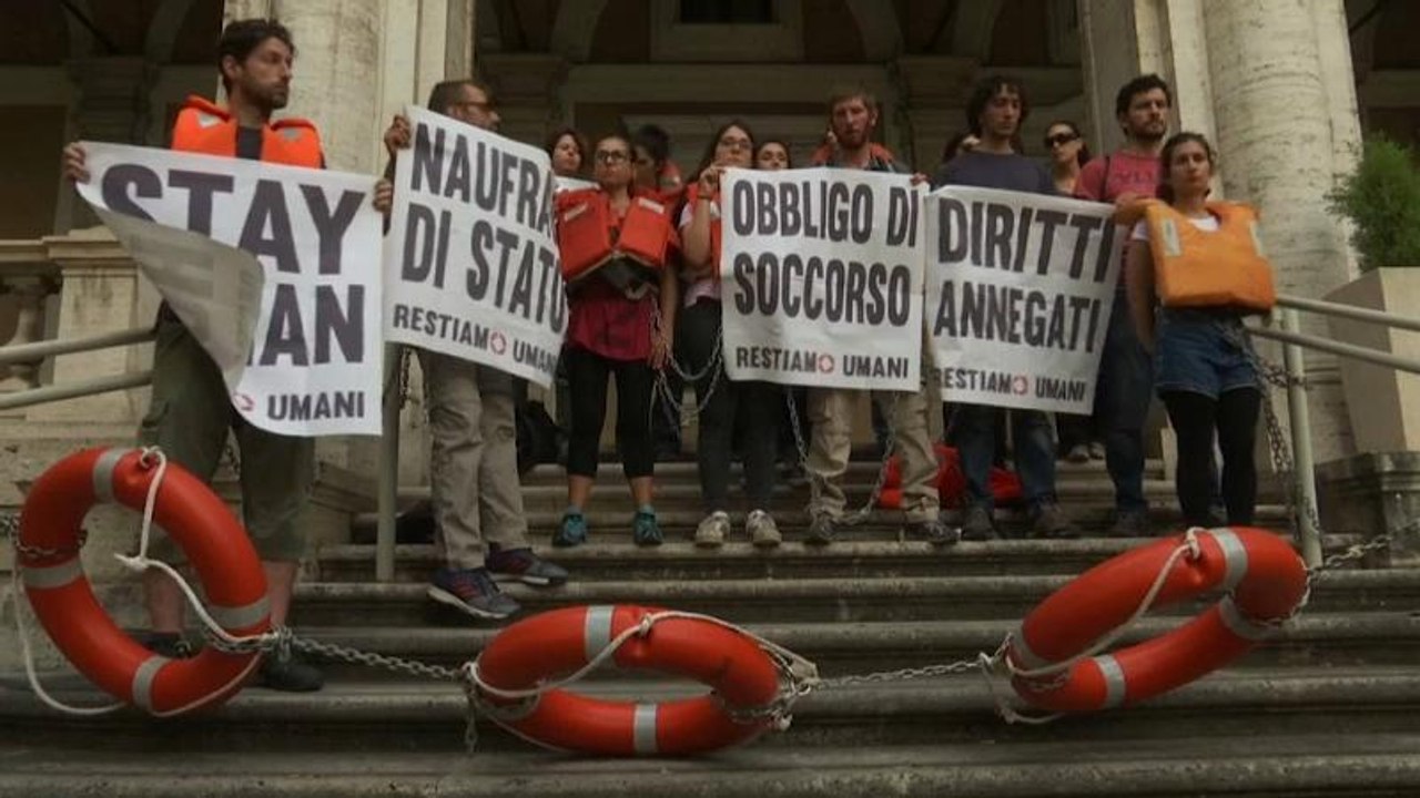 Protest gegen italienische Migrationspolitik