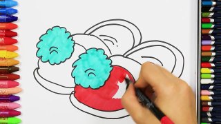 Slipper | Drawing and Coloring for Children | How to Draw and Color KidsTV