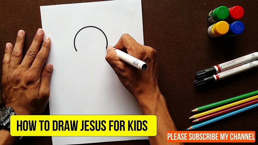 How to Draw Jesus on the Cross - Really Easy Drawing Tutorial