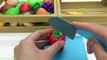 Learn Names of Fruit and Vegetables Velcro Cutting Toys Education Videos for Children Learning