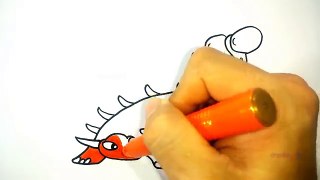 How to Draw Ankylosaurus Dinosaur Coloring Pages for Kids - Drawing and Coloring Pages for Children