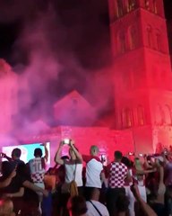 Croatia fans are on fire ,celebrations in zagreb