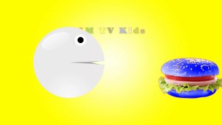 Learn colors with Pacman eat Watermelon for children - Colours for kids and toddlers to learn
