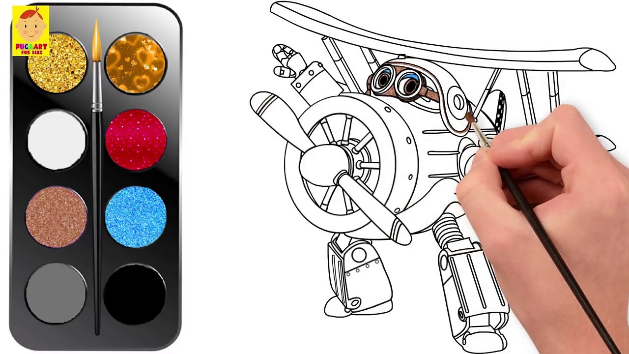 How to Draw Super Wings GRAND ALBERT for Kids - Learn Colors Coloring Pages and Drawing