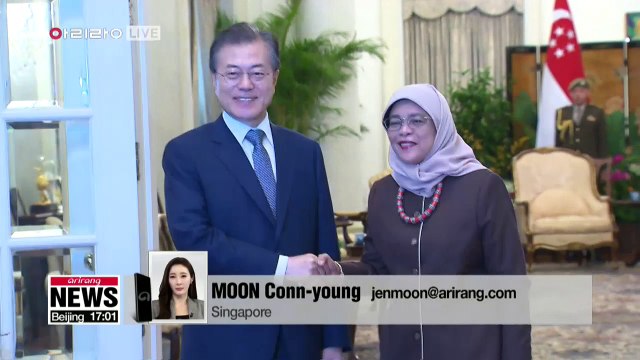 Leaders of S. Korea, Singapore discuss follow-up talks to June 12 N. Korea, U.S. Summit in Singapore