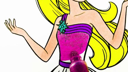 Little Barbie Coloring Pages l How to Color Princess Vdeo For Children Learn Colors kids
