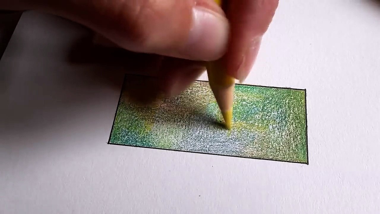 How I build background with Polychromos pencils - Tutorial - How to