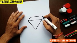 How to draw a DIAMOND for Kids