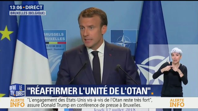 Passer de 2 à 4% du PIB pour financer l'Otan ? Je ne sais pas si c'est une bonne mesure , affirme Emmanuel Macron