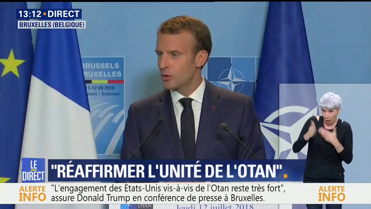 Macron sur le commerce: "La loi du plus fort ? Non (...) Quand on est entre alliés, on ne peut laisser des désaccords prendre une importance trop grande"