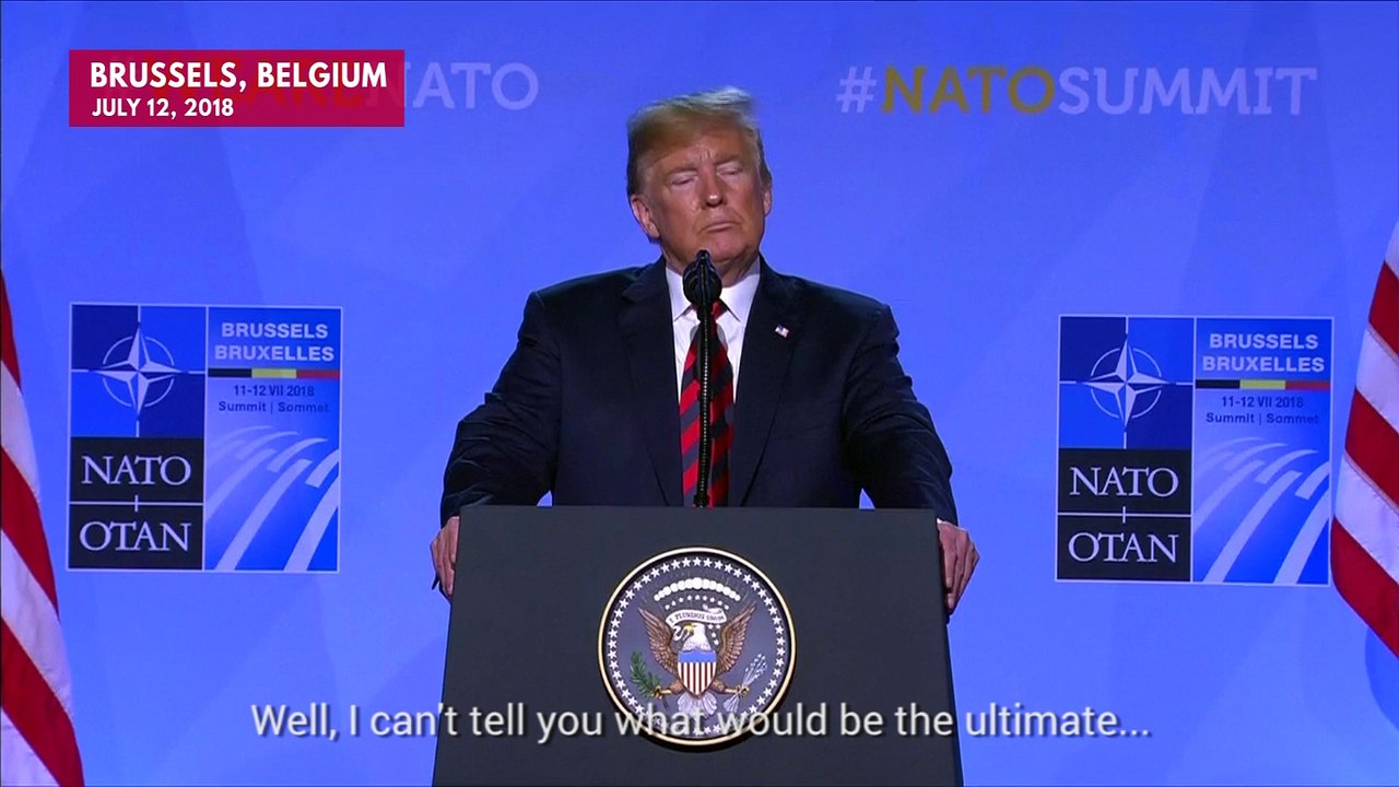 Trump Speaks At NATO Press Conference, Says He...