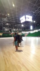 Les nouveaux jeux de lumière du Palais des sports de Nantes