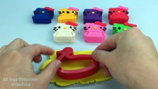 Play and Learn Colours with Play Doh Hello Kitty and Animals Molds Fun Creative for Kids
