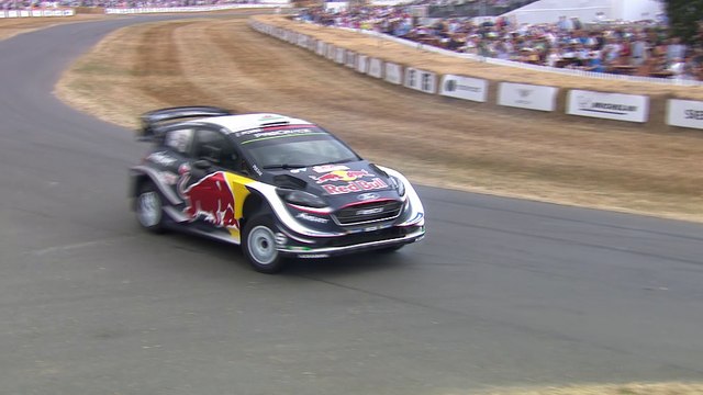Elfyn Evans goes donut crazy in WRC Fiesta ST