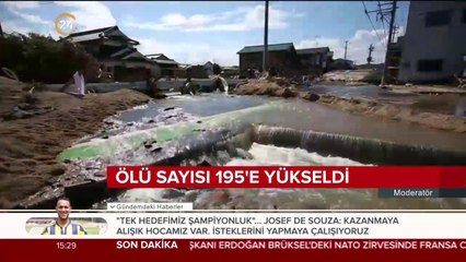Japonya'da sel ve heyelan