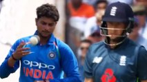 India Vs Endland 1st ODI: Kuldeep Yadav traps Joe Root for 3 | वनइंडिया हिंदी