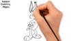 Como dibujar a Bugs Bunny paso a paso Looney Tunes How to draw Bugs Bunny Looney Tunes