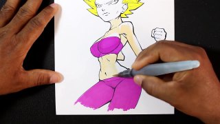 How to Draw Caulifla from Dragon Ball Super - Anime for Kids