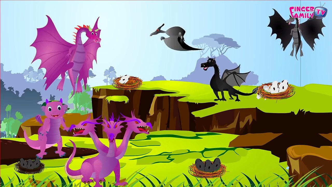 Dragon Finger Family Nursery Rhymes | Dragon Song | Dragon Finger ...