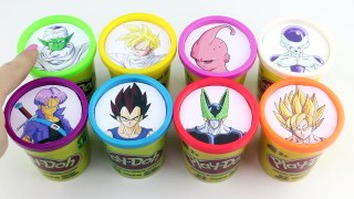 Learning Colors with Dragon Ball Z Charers Play Doh Cups