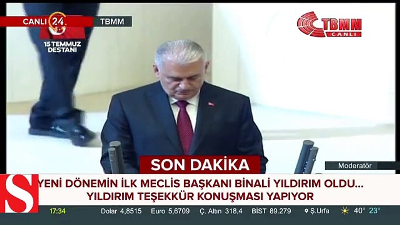 Yeni dönemin ilk Meclis Başkanı Binali Yıldırım