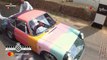 Wild Paul Smith rainbow Porsche 911 hill climb