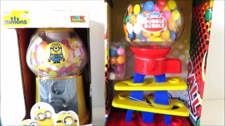 Gumball machine candy dispenser for children learn colors minions gum ball bank toys