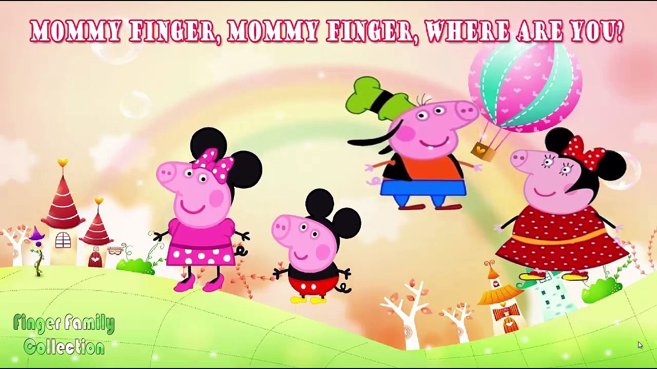  PEPPA PIG  Familia Dedo | Canciones Infantiles | Peppa pig finger family song mickey mouse