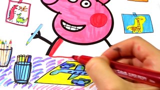 Peppa Pig Painter Coloring Pages For Kids Art Colours for Children