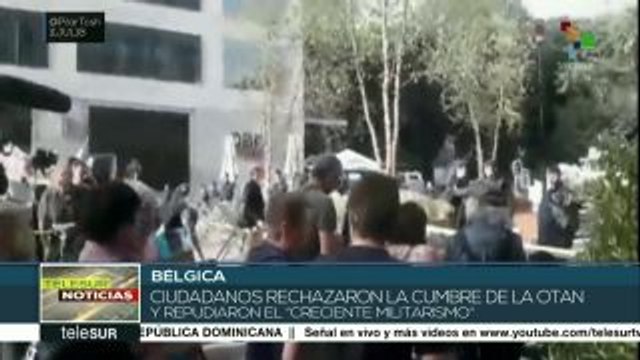 Bélgica: protestas en Bruselas contra cumbre de la OTAN