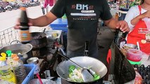 Thai Stir Fry Chicken - Pork with Noodles - Thai Food - Thailand Street Food