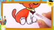 How to Draw A Dog Coloring Pages | Drawing for Children Learning Colors for Toddlers