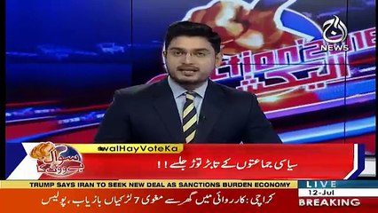 Election 2018 Special on Aaj News - 12th July 2018