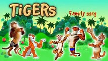Cartoon Tigers transform into Real Tigers | Finger Family Song | Nursery Rhymes