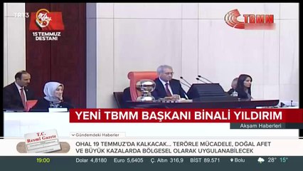 TBMM'nin  yeni Başkanı Binali Yıldırım