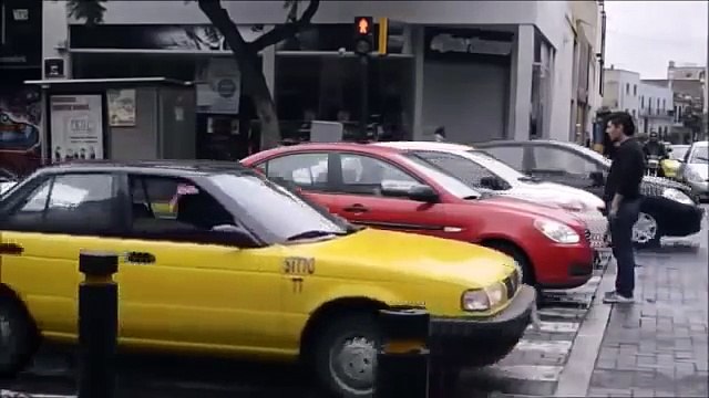Car Stops Over the Crosswalk, Pedestrian Takes Action, In Russia, he'd already b