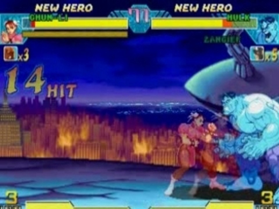 Marvel vs Capcom2 video combo Chun-Li
