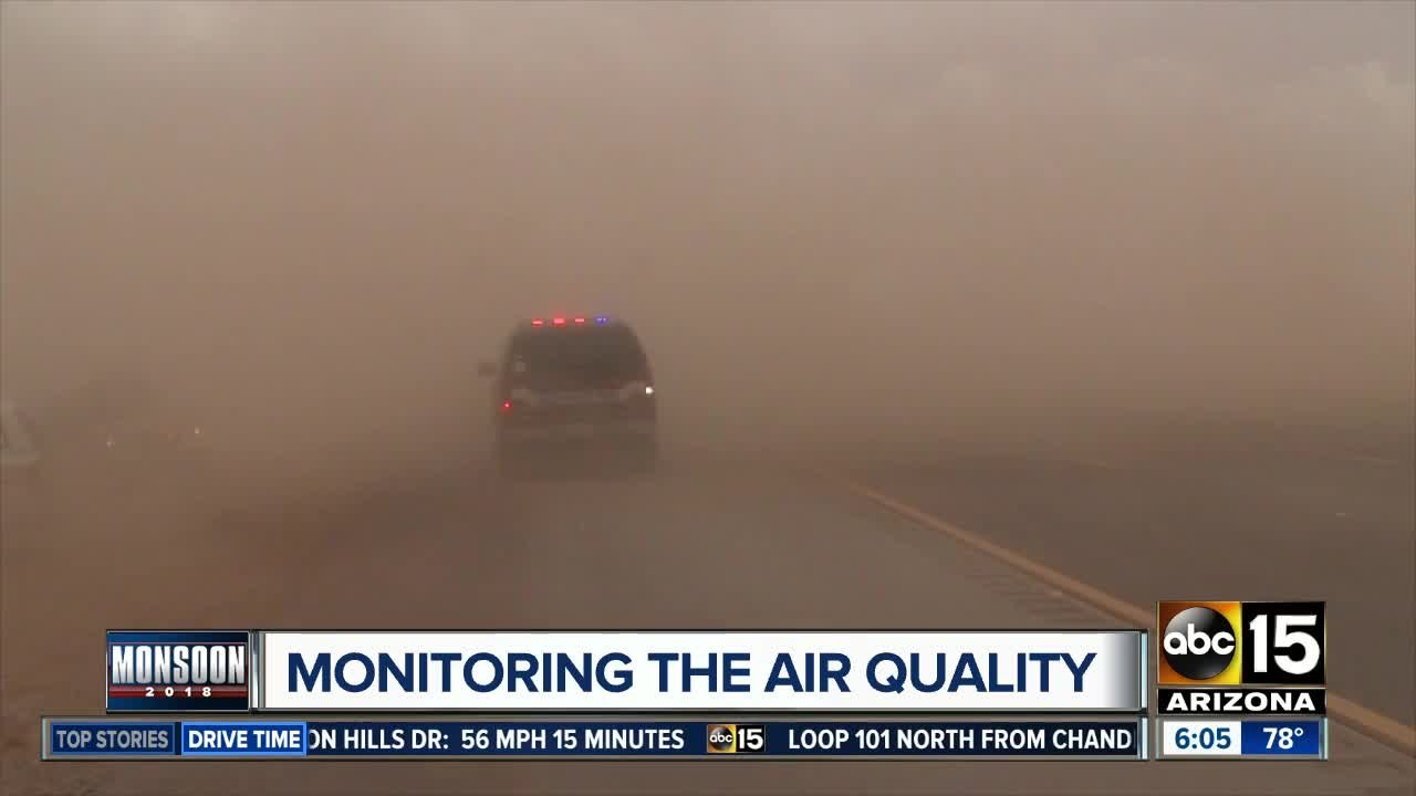 Officials monitoring air quality amid dust storms