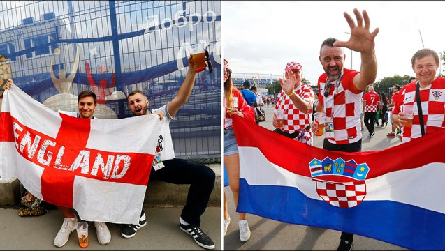 Fans Eagerly Wait For Croatia vs England