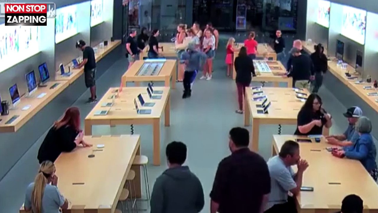 Etats-Unis : 4 voleurs dévalisent un Apple Store en quelques secondes (vidéo)