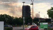 72 firefighters tackle massive blaze near Olympic Park