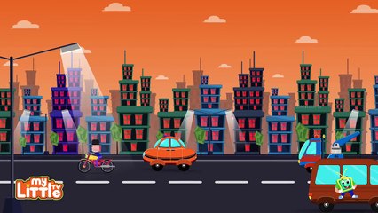 Police Car War | Scary Monster Truck | Good vs Evil | Kids Video